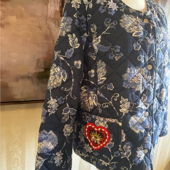 Floral barn Jacket with patch - Picture 3 of 8